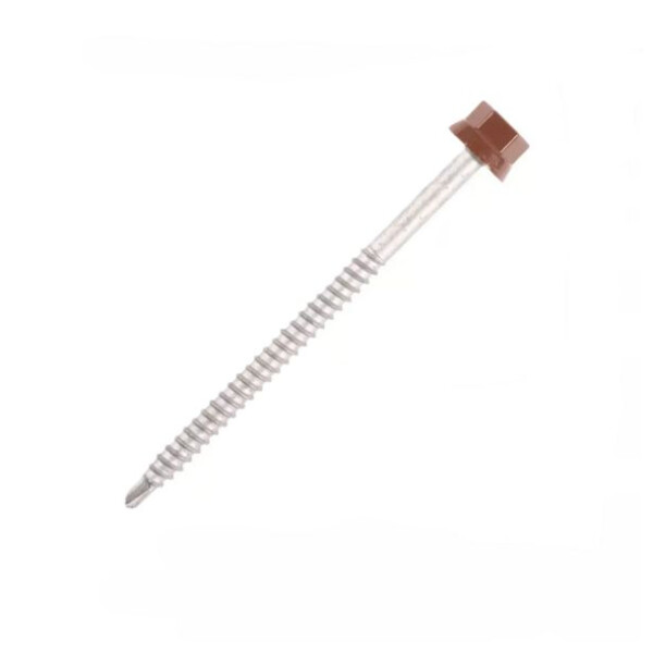 Vis fixation bac acier sur fer - z ral 8012