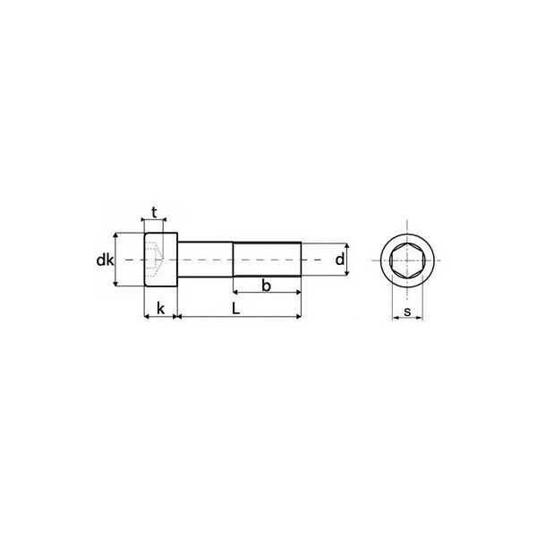 Vis métaux chc 6 pans creux inox
