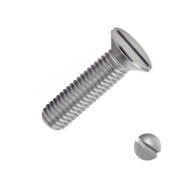 Vis métaux tête fraisée fendue inox