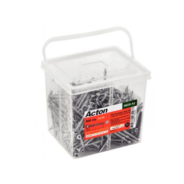 Vis terrasse inox bois durs seau 500 