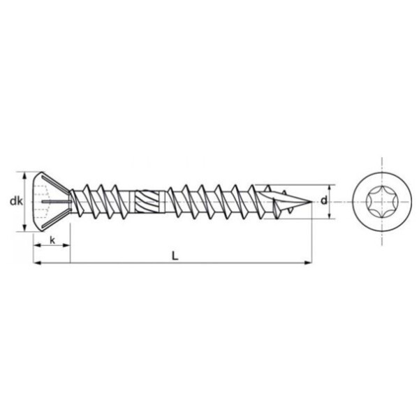 Vis terrasse inox eco 
