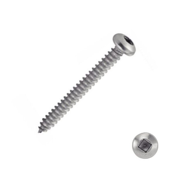 Vis tôle inox tc empreinte carrée