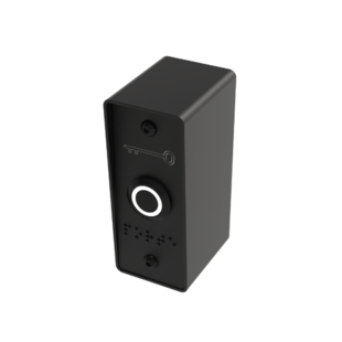 Bouton poussoir avec plaque et boitier noir - Gamme INTOM Sewosy