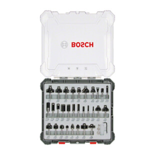 Coffret de 30 fraises mixtes queues 8mm Bosch