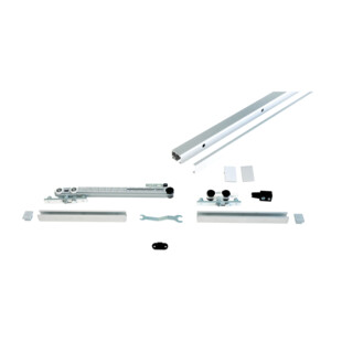 Kit coulissant cube 40 rail + 1 amort arg Argenta - Arlu