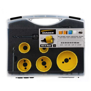 Mallette Trépans HSS 9 pièces - 651C Diager