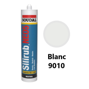 Mastic silicone N OXIME NEO5 ton blanc cart300ml  Soudal