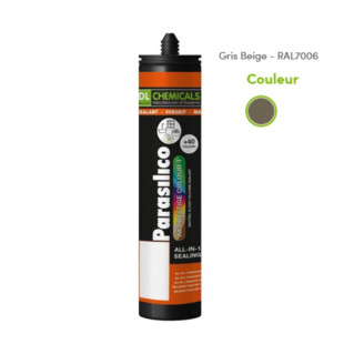 Mastic silicone Prestige colour ton gris cart300ml Dl Chemicals