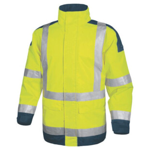 PARKA HAUTE VISIBILITE EASYVIEW JAUNE FLUO/BLEU MARINE Delta Plus Pro