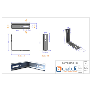 PATTE D'APPUI EP 1,5 SERIE 100 Deldi