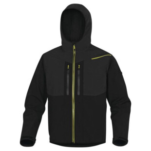 Softshell à capuche noir HORTEN 2 Delta