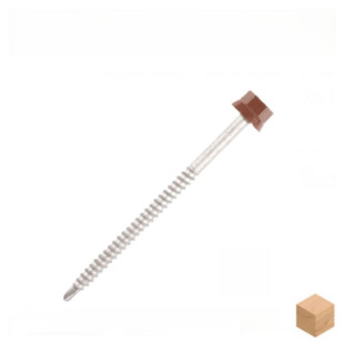 Vis fixation bac acier sur bois RAL 8012 Scell It