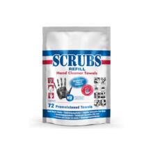 Lingette nettoyante pour mains et outils scrubs