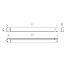 Barre de contact pmr avec passe câble