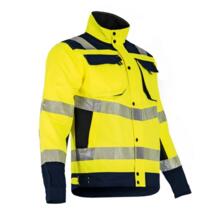 Blouson haute visibilite reflexion marine/jaune