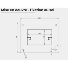 Borne piéton avec visière