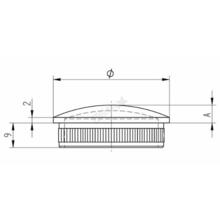 Bouchon tube inox diam 42