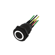 Bouton poussoir noir - gamme intom