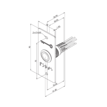Bouton poussoir avec plaque noir - gamme intom