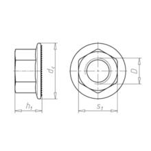 Ecrou a embase crantee zg bl