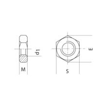 Ecrou bas zingué blanc 