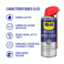 Lubrifiant sec au ptfe 400ml net (systeme pro)