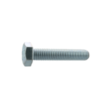 Boulon th et ecrou hexagonal acier zingue blanc 8/8