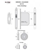 Kit serrure à galandage +cuv+tire-dgt+gache inox
