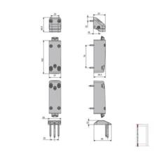Paire de pênes verticaux haut/ bas + gâches crémone pompier  panama