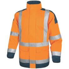 Parka haute visibilite easyview orange fluo/bleu marine