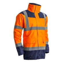 Parka keta matelassee polyster hi-viz orange/marine
