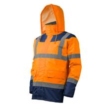 Parka keta matelassee polyster hi-viz orange/marine