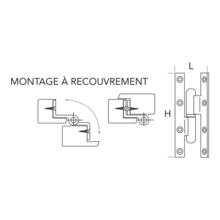 Paumelle type ff coudée