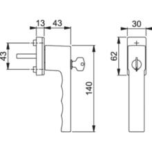 Poignée de fenêtre toulon  tbt4 à clé