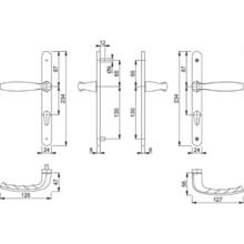 Poignée de porte étroite new-york saillie normale
