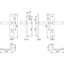 Poignée de porte large atlanta saillie normale