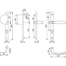 Poignée de porte palière  étroite new-york