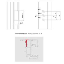 Poignée de fenetre delta pro carre de 7x26 mm