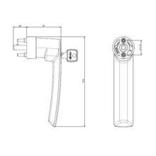 Poignée iris tbt à clé