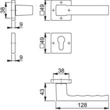 Poignée sur rosace toulon