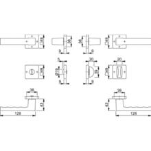 Poignée sur rosace toulon