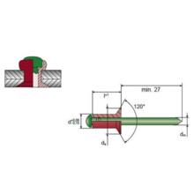 Rivet aveugle tête fraisée