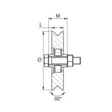 Roue a gorge triangulaire