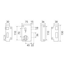 Serrure applique verticale fouillot cylindre européen