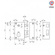 Serrure en applique pour grille et portail a cylindre europeen "protect"