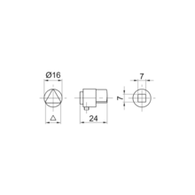Triangle adaptable sur tige
