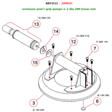 Ventouse de miroitier