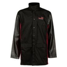 Veste coton manche cuir pleine fleur