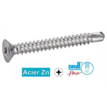 Vis autoperceuse tête fraisée zingué blanc