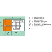 Vis béton  tête réduite pose menuiserie